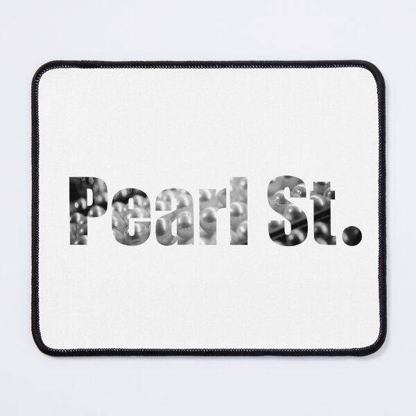 Item preview, Pearl Street Street Name with pearl beads background designed and sold by TheMugDirectory.
