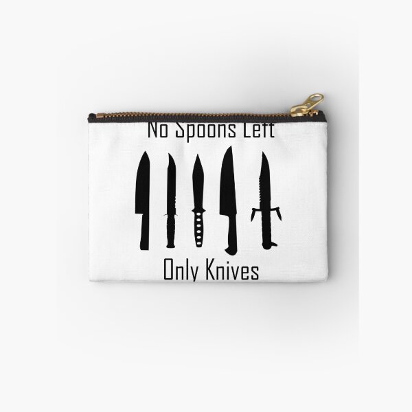 Item preview, No Spoons Left Only Knives Spoon Therapy Humor designed and sold by Melissify.