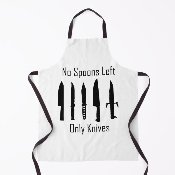 Item preview, No Spoons Left Only Knives Spoon Therapy Humor designed and sold by Melissify.