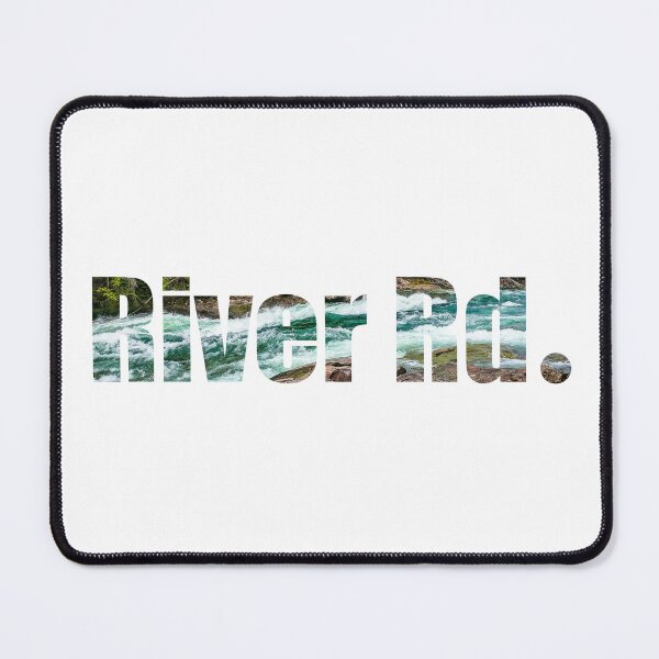 Item preview, River Road Street Name with raging river background designed and sold by TheMugDirectory.