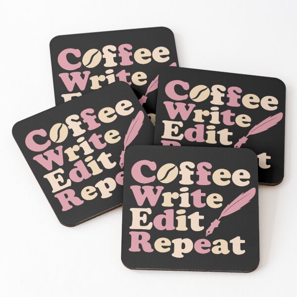 Item preview, Coffee Write Edit Repeat  designed and sold by hautehub.