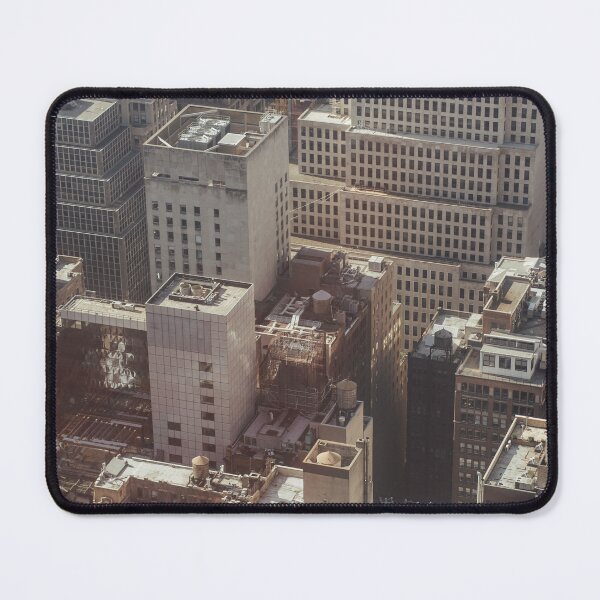 Item preview, lego style rooftops of New York City from the sky on a helicopter  designed and sold by Morocco Marrakech Photo Prints.