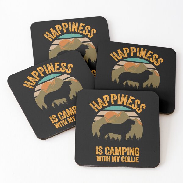 Item preview, Mountains Happiness Is Camping With My Border Collie designed and sold by Guarddogdrive.
