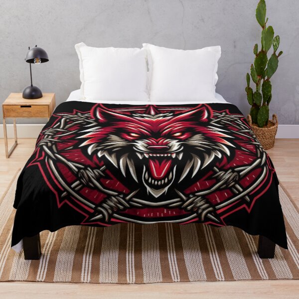 Item preview, Red Wolf and Barbed Wire designed and sold by Mark Cannon.