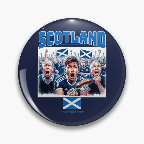 Item preview, Scottish Fans Euro24, sausage on a Fork. Scotland designed and sold by Get-Forked.