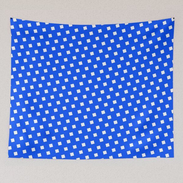 Item preview, White Square Checkered Icon Framework Blue Checkerboard Lattice  designed and sold by Alchemy-A-La-G.