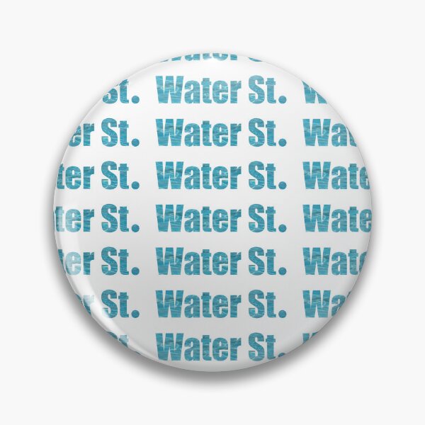 Item preview, Water Street Street Name with calming ripple background designed and sold by TheMugDirectory.