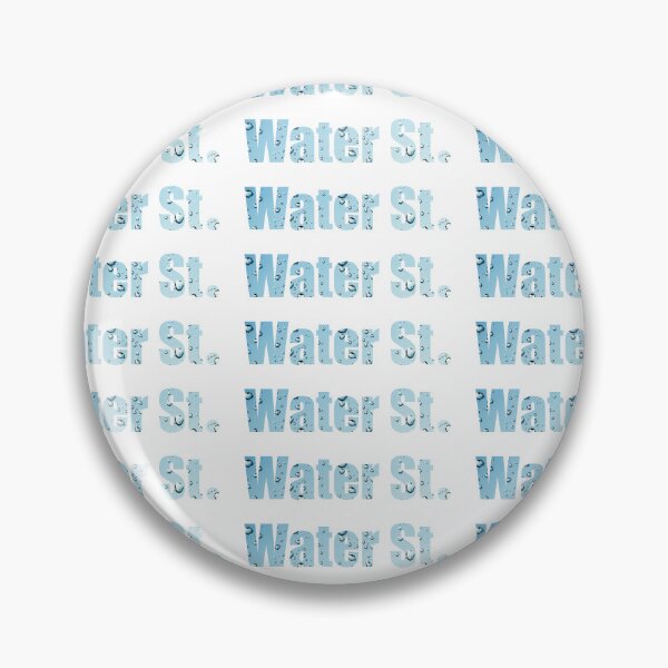 Item preview, Water Street Street Name with water dropplet background designed and sold by TheMugDirectory.