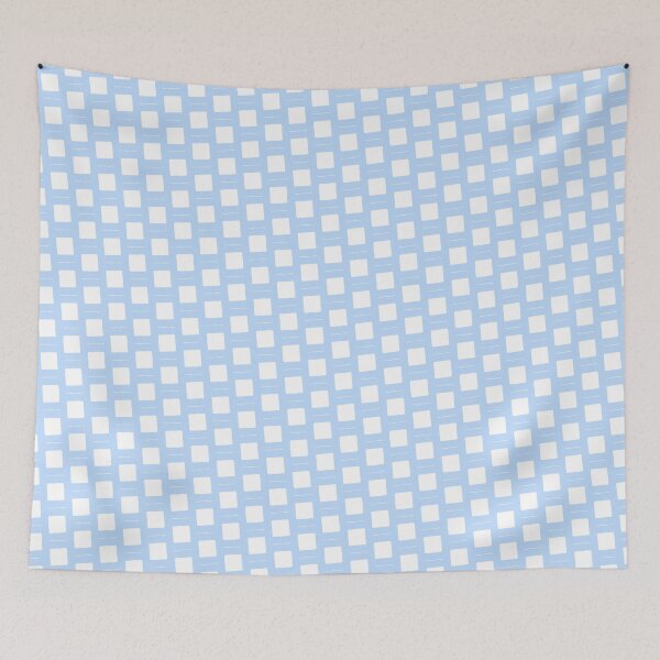 Item preview, White Square Checkered Icon Framework Blue Checkerboard Lattice  designed and sold by Alchemy-A-La-G.