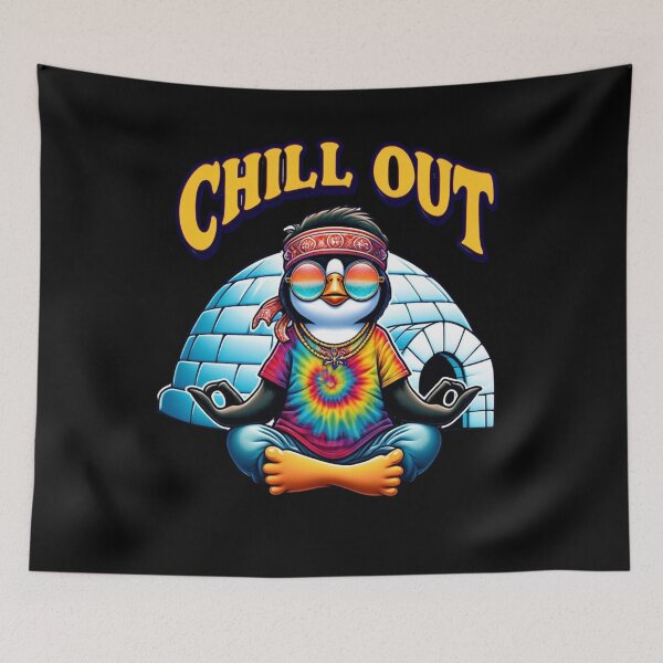Item preview, Zen Penguin - Peace and Love Vibes designed and sold by ReThinkit.