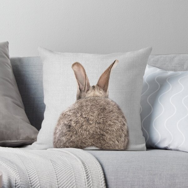 Rabbit Tail - Colorful Throw Pillow