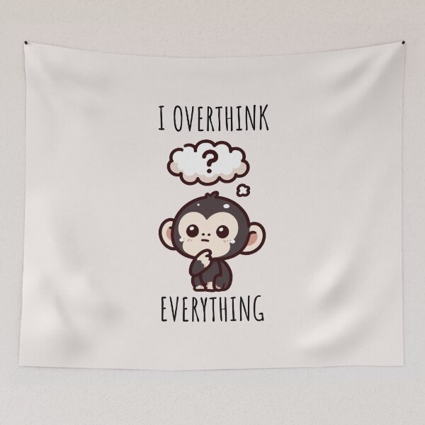 Item preview, Overthinking Monkey designed and sold by LemuellTrends.