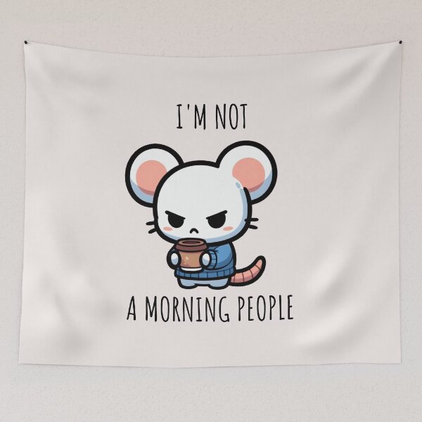 Item preview, Morning People Rat designed and sold by LemuellTrends.