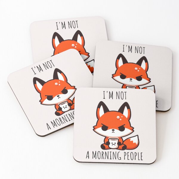 Item preview, Morning People Fox designed and sold by LemuellTrends.