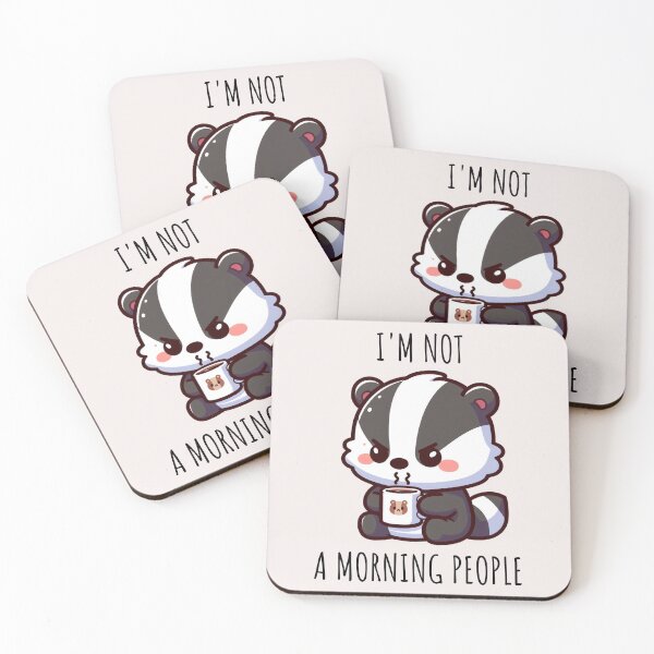 Item preview, Morning People Badger designed and sold by LemuellTrends.
