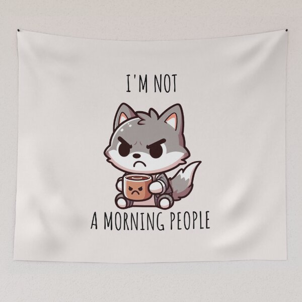 Item preview, Morning People Wolf designed and sold by LemuellTrends.
