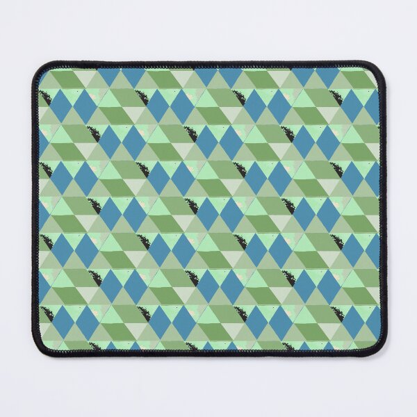 Aperçu de l'œuvre Triangles verts sarcelle Geo Mountain créée et vendue par Ldydesign.