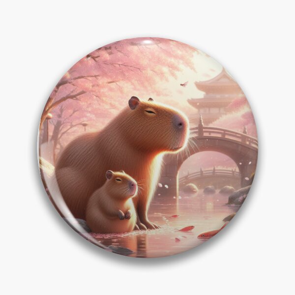 Item preview, Capybara and Cheery Blossom-Series2-5 designed and sold by Capybara Art Lover.