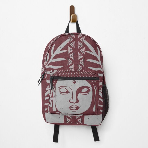 Item preview, Buddha Head Statue with Palm Fronds - Wine + Fog designed and sold by Irene Estelle.