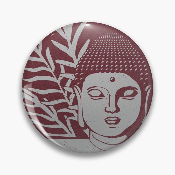 Item preview, Buddha Head Statue with Palm Fronds - Wine + Fog designed and sold by Irene Estelle.