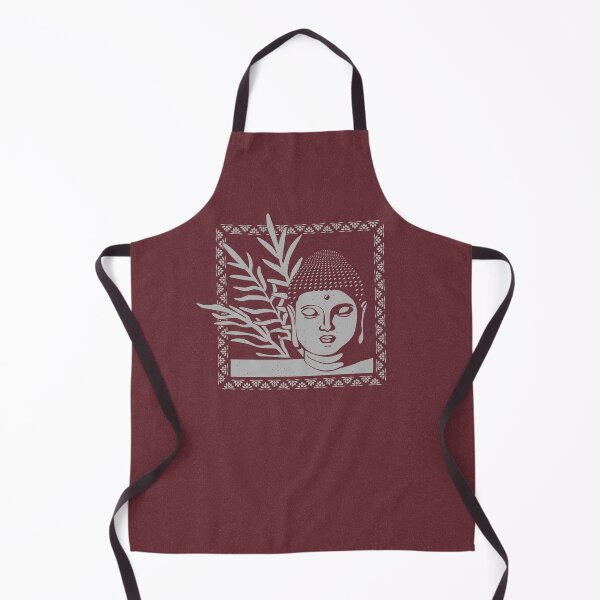 Item preview, Buddha Head Statue with Palm Fronds - Wine + Fog designed and sold by Irene Estelle.