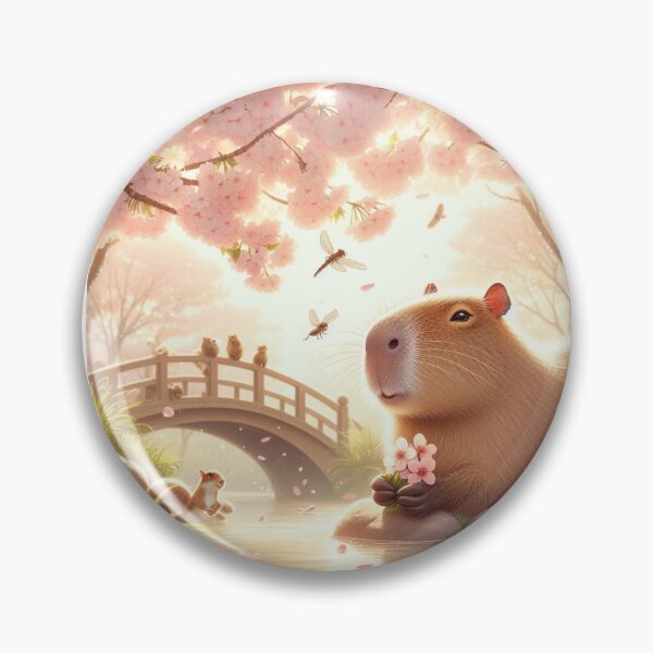 Item preview, Capybara and Cheery Blossom-Series2-8 designed and sold by Capybara Art Lover.