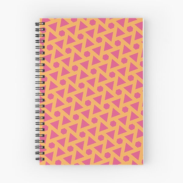 Item preview, Pink Scattered Repeating Triangles Orange Textile Coherent Drafts designed and sold by Alchemy-A-La-G.