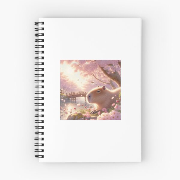 Item preview, Capybara and Cheery Blossom-Series2-9 designed and sold by Capybara Art Lover.