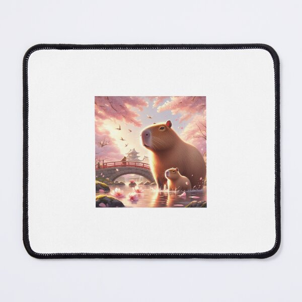 Item preview, Capybara and Cheery Blossom-Series2-10 designed and sold by Capybara Art Lover.
