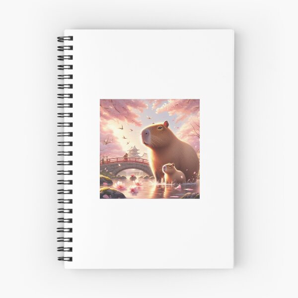 Item preview, Capybara and Cheery Blossom-Series2-10 designed and sold by Capybara Art Lover.