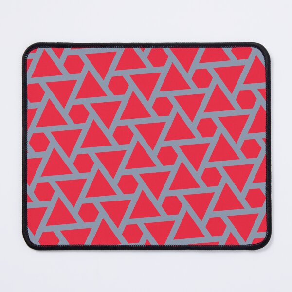 Item preview, Red Scattered Repeating Triangles Grey Textile Coherent Drafts designed and sold by Alchemy-A-La-G.