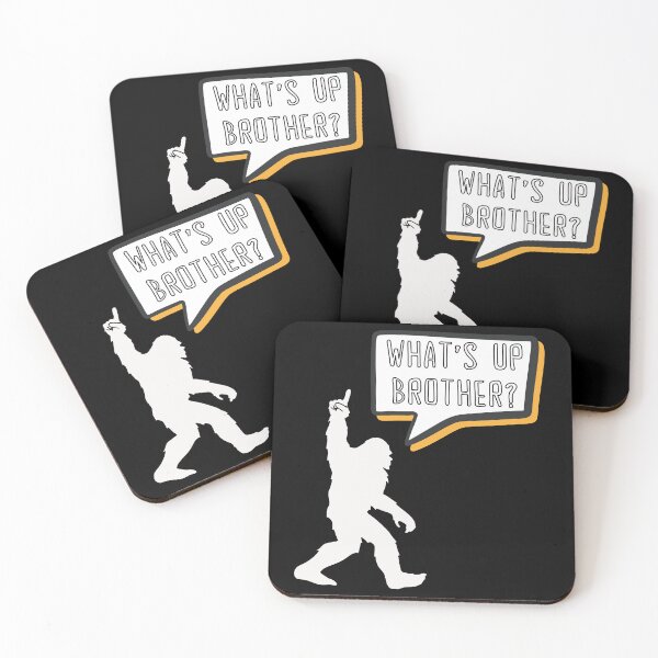 Item preview, What's Up Brother Funny Bigfoot Comic Speech Bubble Gamer Typography designed and sold by moproconcepts.