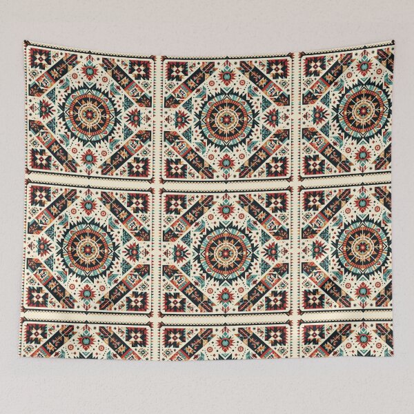 Item preview, Aniyunwiya Cherokee Tribe Native American Indian Quilt designed and sold by Naomi Gutierrez Parrish.