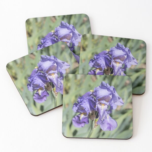 Item preview, German Iris Blooms in Bold Purple Silk designed and sold by Georgia Mizuleva.