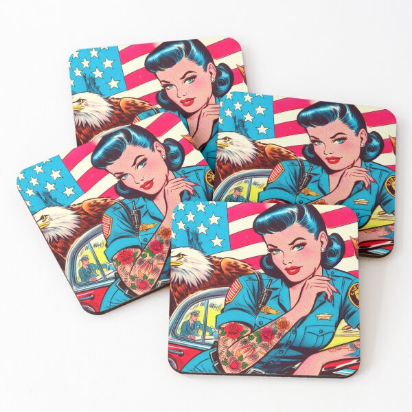Item preview, chica cómica del tatuaje americano designed and sold by PulpVintage.