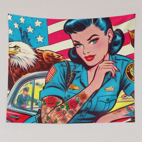 Item preview, chica cómica del tatuaje americano designed and sold by PulpVintage.