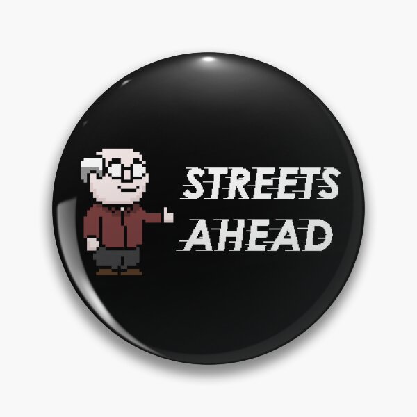 Item preview, Streets Ahead with Pixel Pierce - White Text designed and sold by TalosDesigns.