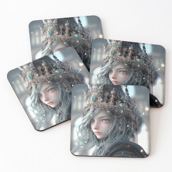 Item preview, Ethereal Frosty Wisp Anime Girl designed and sold by bubblegoth.
