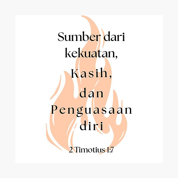 Item preview, Power, Love, And Self Control Bahasa Indonesia Bible Verse designed and sold by aswa1n.