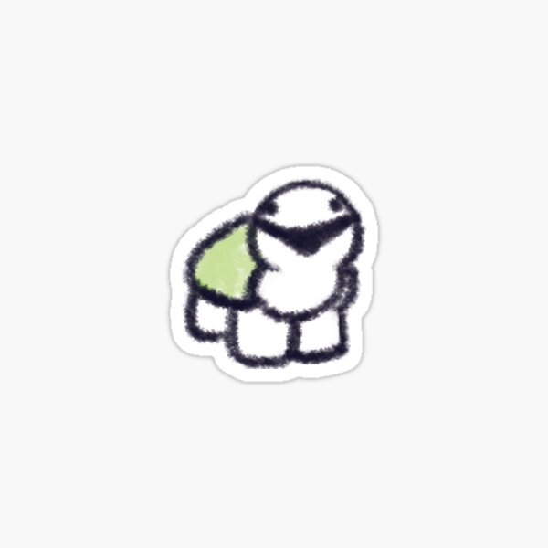 Comically Small Turtle Sticker