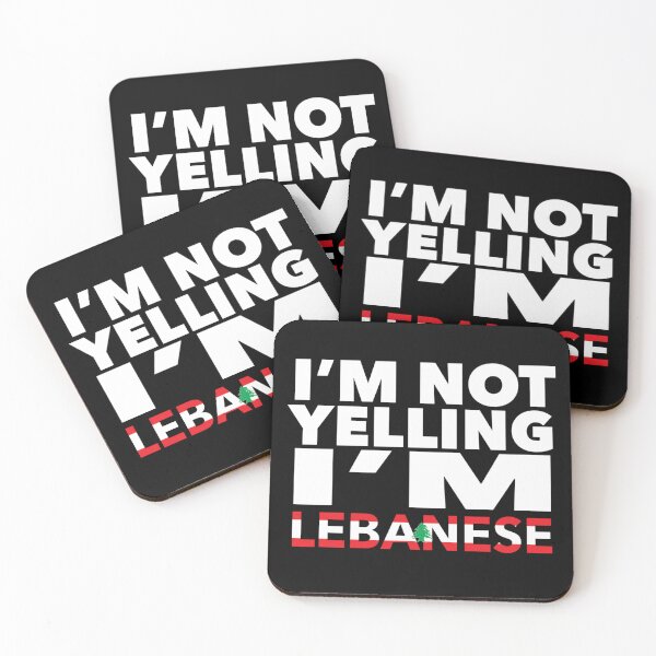 Aperçu de l'œuvre Cadeau libanais - Je ne crie pas, je suis libanais - Cadeaux libanais - Drapeau libanais - Cadeau libanais - Décoration libanaise - Liban créée et vendue par babaorum.