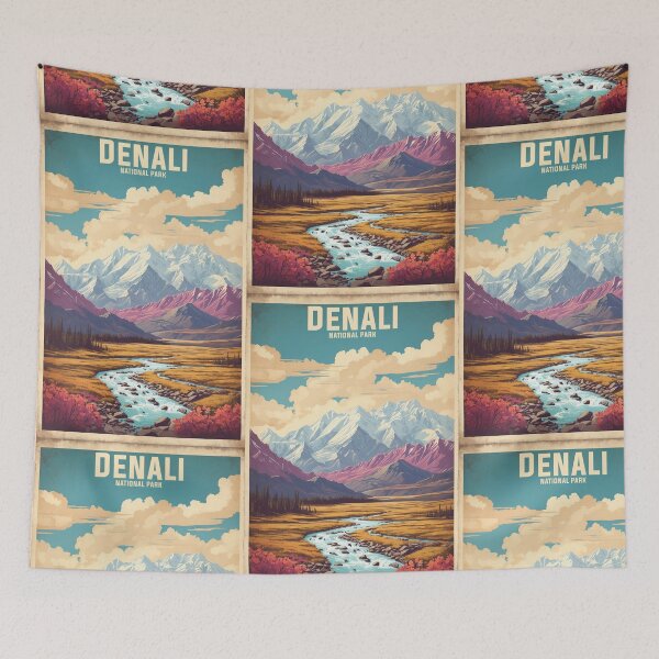 Item preview, Denali National Park USA Vintage Travel Tourism  designed and sold by TravelersGems.