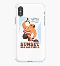 Build Mass with Sass - Sunset Sarsaparilla Poster (Fallout New Vegas) iPhone Case/Skin