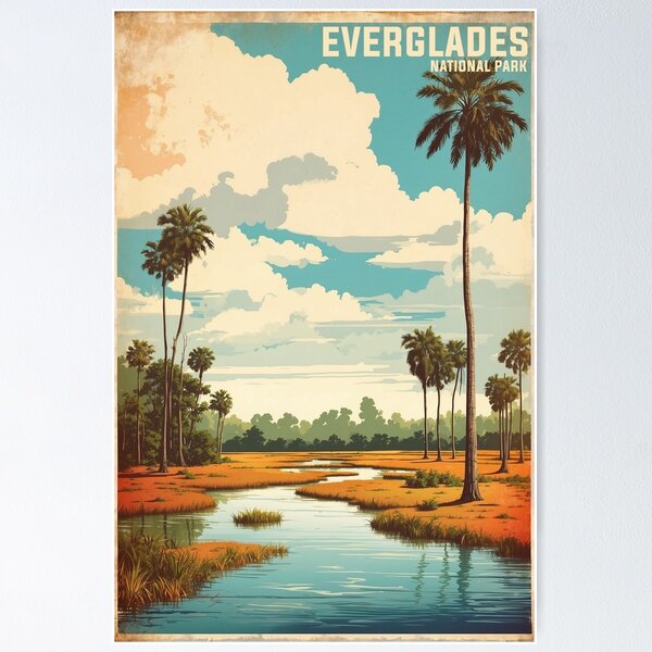Item preview, Everglades National Park USA Vintage Travel Tourism  designed and sold by TravelersGems.