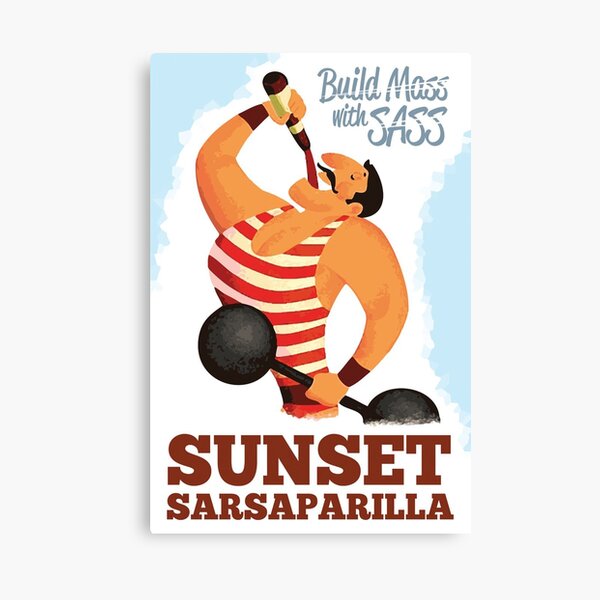 Build Mass with Sass - Sunset Sarsaparilla Poster (Fallout New Vegas) Impression sur toile