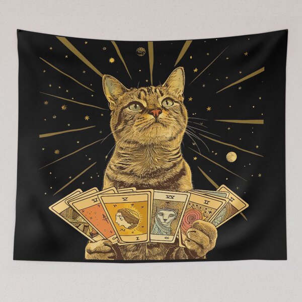 Item preview, Tarot Card Reading Tabby Cat  designed and sold by HollywoodInked.