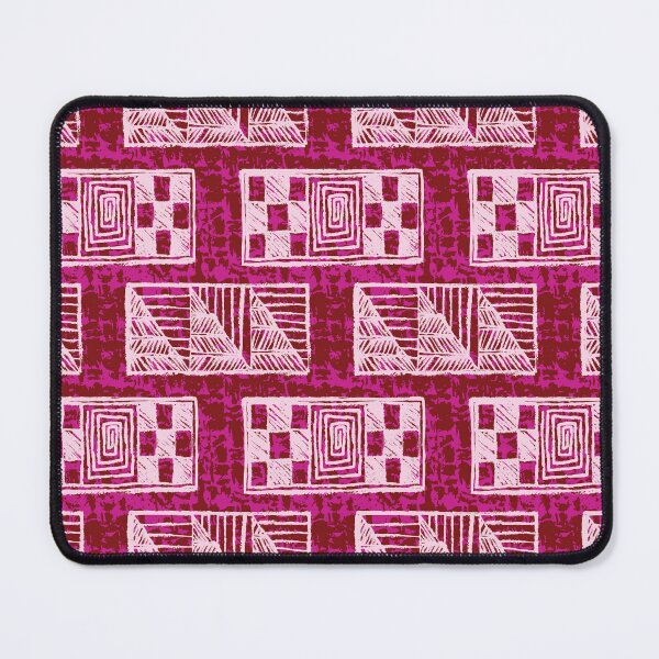 Item preview, Tribal squares in pink designed and sold by Goddessart.