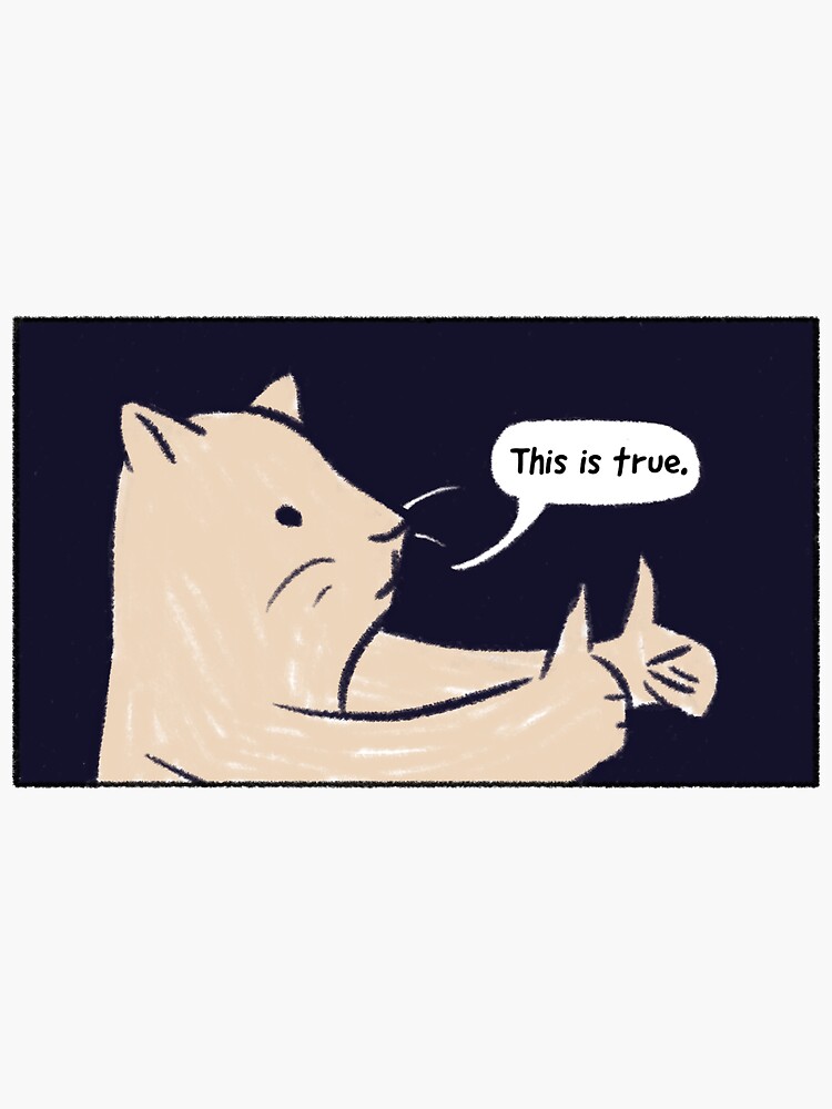 Thumbnail 3 of 3, Sticker, "This is true" Approving Squirrel designed and sold by stavreh.