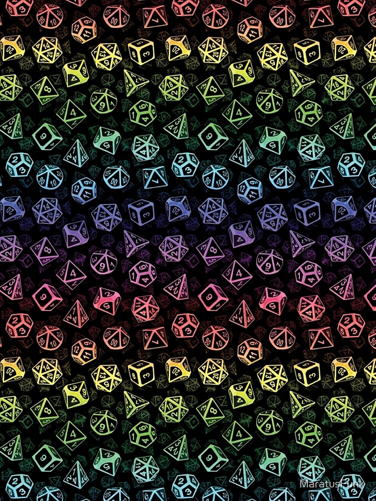 D20 Dice Set Pattern (Rainbow) by MaratusFunk