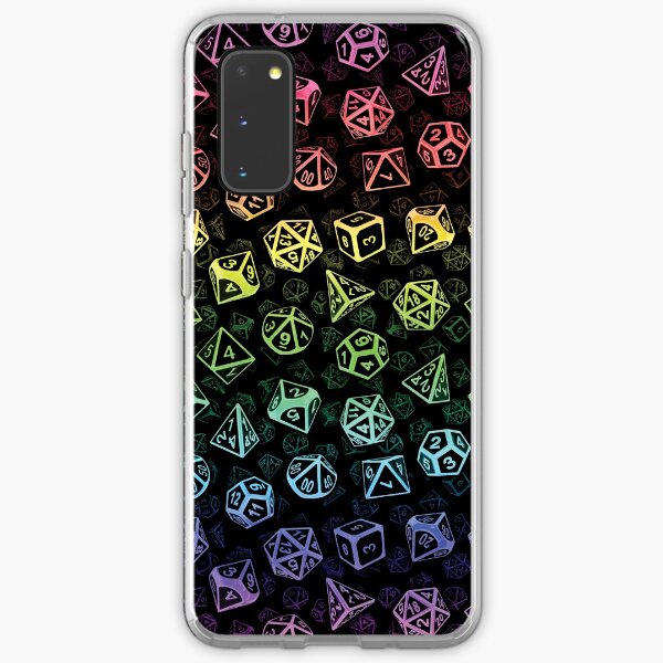 D20 Dice Set Pattern (Rainbow) Samsung Galaxy Soft Case